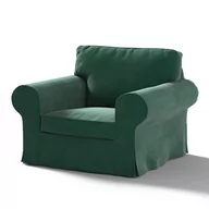 Pokrowce na meble - Dekoria Pokrowiec na fotel Ektorp ciemny zielony 103 x 82 x 73 cm Velvet 612-704-25 - miniaturka - grafika 1