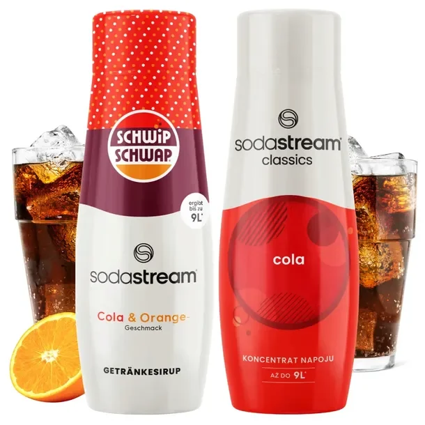 Zestaw SodaStream Shwip Shwap Pomarańcza + Cola Syropy do Saturatora
