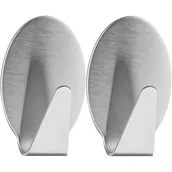 Wieszaki łazienkowe - Tesa Haczyk owalny XS stal szczotkowana 4 sztuki - miniaturka - grafika 1