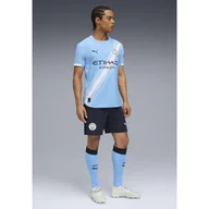 Spodnie sportowe męskie - Męskie szorty Manchester City 25/26 PUMA Deep Navy Team Light Blue - miniaturka - grafika 1