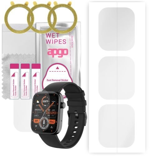 3x folia ochronna hydrożelowa do Colmi P71 - apgo Smartwatch Hydrogel Protection Ochrona na ekran smartwatcha