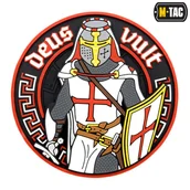 Odzież taktyczna i umundurowanie - M-Tac - Naszywka Deus Vult - PVC 3D - Biały/Czerwony - 51116000 - miniaturka - grafika 1