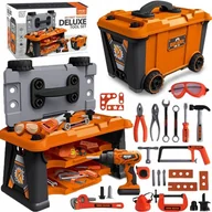 Zabawy w naśladowanie dorosłych - Zestaw Majsterkowicza Warsztat Skrzynka Wiertarka Na Baterie - miniaturka - grafika 1