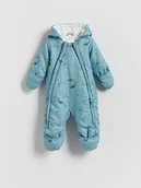 Bluzki dla niemowląt - Reserved - Ocieplany kombinezon z kapturem - niebieski - miniaturka - grafika 1