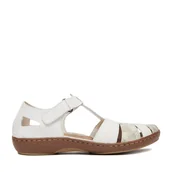 Sandały damskie - Sandały Rieker CEO-45869-81 Biały - miniaturka - grafika 1