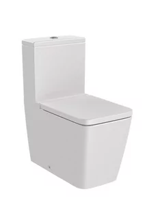 Roca Inspira Toaleta WC stojąca 64,5x37,5 cm kompaktowa bez kołnierza perłowa A342536630 - Kompakty WC - miniaturka - grafika 1