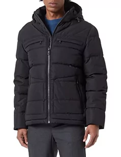 bugatti Męska kurtka 272213-29027, czarna, standardowa - Kurtki męskie - miniaturka - grafika 1