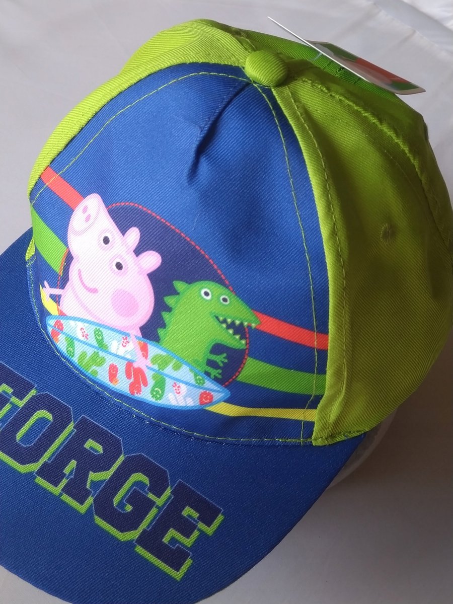 czapka z daszkiem PEPPA PIG GEORGE 52cm z rzepem