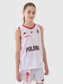 Koszulki dla chłopców - 4F Koszulka meczowa replika domowa z sezonu 2024/25 dziecięca 4F x Polonia Warszawa - multikolor 110/116 - miniaturka - grafika 1
