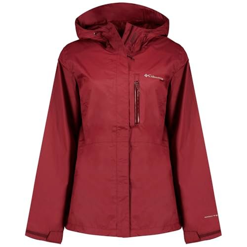 Columbia Damska kurtka Pouring Adventure 3, wodoodporna, kurtka przeciwdeszczowa, bogate wino, XL