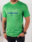 Koszulki męskie - Koszulka męska z nadrukiem zielona Dstreet RX5426 - miniaturka - grafika 1