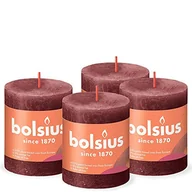 Świece - Bolsius Świece pieńkowe Shine, 6 szt., 80x68 mm, aksamitna czerwień Sfeerpunt - miniaturka - grafika 1