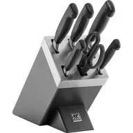 Noże kuchenne - Zwilling Zestaw 5 nozy w bloku samoostrzacym Four Star szary | - miniaturka - grafika 1