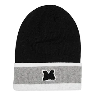 Urban Classics Unisex College Team czapka beanie Hat, czarna/szara/biała, jeden rozmiar, czarny/szary/biały, jeden rozmiar - Czapki damskie - miniaturka - grafika 1
