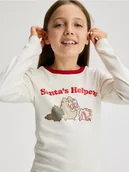 Bluzki dla dziewczynek - Reserved - Bawełniana bluzka Pusheen - złamana biel - miniaturka - grafika 1