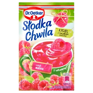 Dr Oetker SŁODKA CHWILA KISIEL MALINOWY Z OWOCAMI 31,5G 55509335 - Budyń - miniaturka - grafika 1