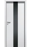 Drzwi wewnętrzne - Pol-Skone Dzwi Wewnętrzne Z Szybą Estato A02 9010 Mat - miniaturka - grafika 1