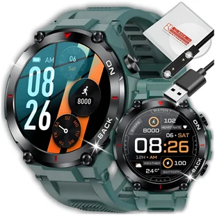 Smartwatch Męski Zegarek Z Gps Pl Menu Tętno Puls Sen Kroki Kalorie + Szkło - Elektronika OUTLET - miniaturka - grafika 1