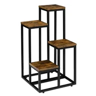 Kwietniki - Kwietnik loftowy czarny MOGREN postarzany dąb - miniaturka - grafika 1