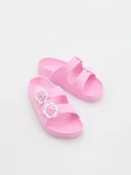 Buty dla dziewczynek - Reserved - Lekkie klapki z paskami - różowy - miniaturka - grafika 1