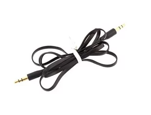 APTEL Kabel płaski JACK 3,5mm 1M black AK292A - Kable - miniaturka - grafika 1