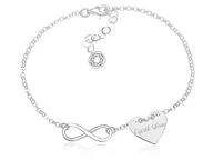 Bransoletki - Bransoletka Inka - Nieskończoność i Serce - Grawer - miniaturka - grafika 1