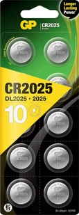 GP 1x10 GP CR 2025 Lithium 3V 10 pcs. 0602025C10 - Baterie i akcesoria - miniaturka - grafika 1