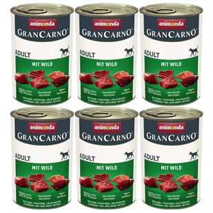 ANIMONDA Grancarno Adult Dog smak: Dziczyzna 400g - Mokra karma dla psów - miniaturka - grafika 1