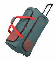 Torby podróżne - Torba Podróżna na kółkach Travelite Basic Fresh 71cm Zielony/Pomarańczowy - miniaturka - grafika 1