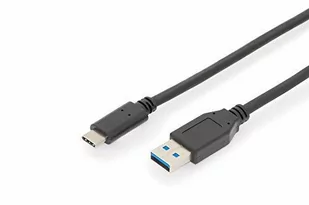 ASSMANN Kabel połączeniowy USB 3.1 Gen.2 SuperSpeed+ 10Gbps Typ USB C/USB A M/M Power Delivery czarny 1m - Kable USB - miniaturka - grafika 1