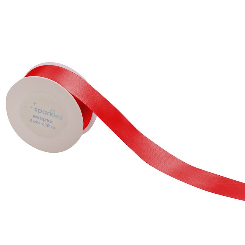 SPARKLEZ Wstążka czerwona 2cm 10m