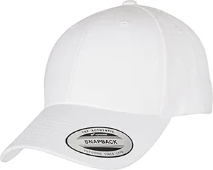 Yupoong Flexfit czapka z daszkiem, uniseks, z wytrzymałej mieszanki wełny poliakrylowej, zakrzywiony wizjer, regulowany rozmiar, rozmiar uniwersalny, pasuje do wszystkich, biały, jeden rozmiar - Czapki damskie - miniaturka - grafika 1