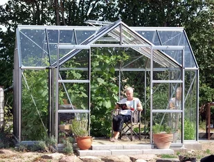 VITAVIA szklarnia ogrodowa Sirius 13000, zielona - (13 m2; 3,84 x 3,84 m) szkło hartowane + baza - Szklarnie ogrodowe - miniaturka - grafika 22