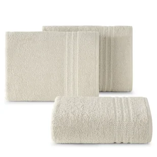 Ręcznik SEBA 70x140 cm beżowy bordiura pasy bawełna 480 g/m² - Ręczniki - miniaturka - grafika 1