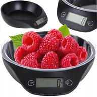 Wagi kuchenne - Elektroniczna Waga Kuchenna Z Misą Miską Precyzyjna Czarna 5KG/1G Bateria - miniaturka - grafika 1