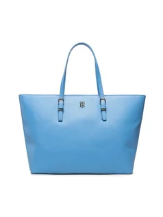 Torebki damskie - Tommy Hilfiger Torebka Th Timeless Med Tote AW0AW11329 Niebieski - grafika 1