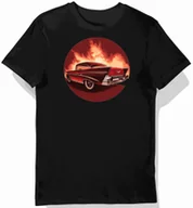 Koszulki męskie - Koszulka męska czarna z motywem czerwonego Chevrolet Bel Air XXL - miniaturka - grafika 1