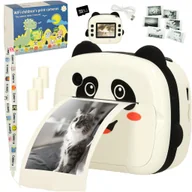 Zabawki interaktywne dla dzieci - Aparat fotograficzny natychmiastowy drukarka termiczna + wkłady karta 32GB panda - miniaturka - grafika 1