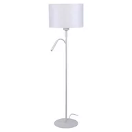 Lampy stojące - Nowodvorski Hotel Plus 9074 Lampa stojąca podłogowa 1x60W E27 1X20W G9 biała - miniaturka - grafika 1