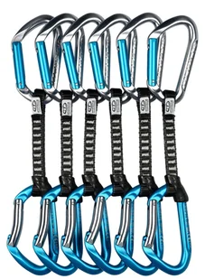 Ekspresy wspinaczkowe Climbing Technology Salto Set UL 12 cm 6-Pack - titanium/electricblue - Sprzęt wspinaczkowy - miniaturka - grafika 1