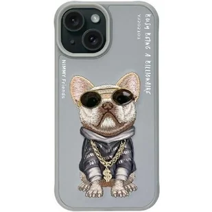 Etui NIMMY Glasses Cool Dog do Apple iPhone 15 Szary - Etui i futerały do telefonów Etui NIMMY Glasses Cool Dog do Apple iPhone 15 Szary - Etui i futerały do telefonów - miniaturka - grafika 1