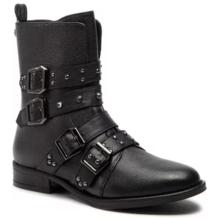 Botki damskie - Steve Madden Botki Ivy Ankelboot SM11000074 Black Leather - grafika 1