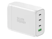 Ładowarki do telefonów - SILVER MONKEY Ładowarka GaN 130W USB-C PD + USB 3.0 QC W SMA152 - miniaturka - grafika 1