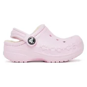 Buty dla dziewczynek - Klapki basenowe Crocs C-BAYA LINED CLOG T 207501-79R - miniaturka - grafika 1