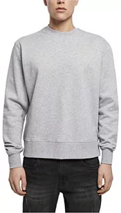Build Your Brand Męska bluza premium oversize, sweter z okrągłym dekoltem, dostępny w 3 kolorach, rozmiary S - XXL, szary (Heather Grey), L - Swetry męskie - miniaturka - grafika 1