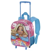 Plecaki - Barbie Rainbow -Mały Plecak 3D na Kółkach, Różowy, 26 x 34 cm, Pojemność 12,5 L - miniaturka - grafika 1