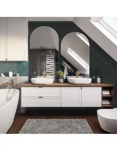 Zestaw dwóch luster łazienkowych półowalnych - FRANK ZESTAW, Dostępne wymiary: 90x160 + 90x180 - Lustra Zestaw dwóch luster łazienkowych półowalnych - FRANK ZESTAW, Dostępne wymiary: 90x160 + 90x180 - Lustra - miniaturka - grafika 1