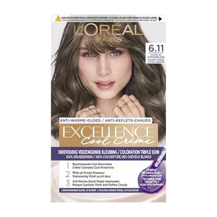 L'Oréal Paris - L'Oréal Paris Exzellenz Cool Creme 6.11 Ultra Asche ciemny blond farba do włosów - 1 sztuka - Farby do włosów i szampony koloryzujące - miniaturka - grafika 1