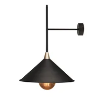 Lampy ścienne - Ścienny kinkiet metalowy Merto 4019 Shilo loftowa stożek czarna - miniaturka - grafika 1