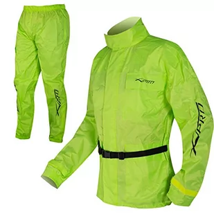 A-Pro Wodoszczelna kurtka przeciwdeszczowa i spodnie, kombinezon, wysoka widoczność, Fluo, XL (DE) - Odzież motocyklowa - miniaturka - grafika 1